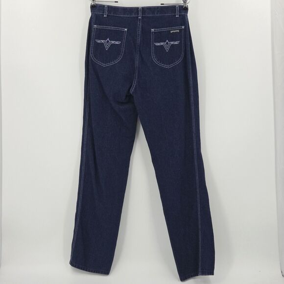 Lord Isaacs High Waist Jeans Womens Size 16 Embroidered Western Cowboy Rodeo - Picture 2 of 8